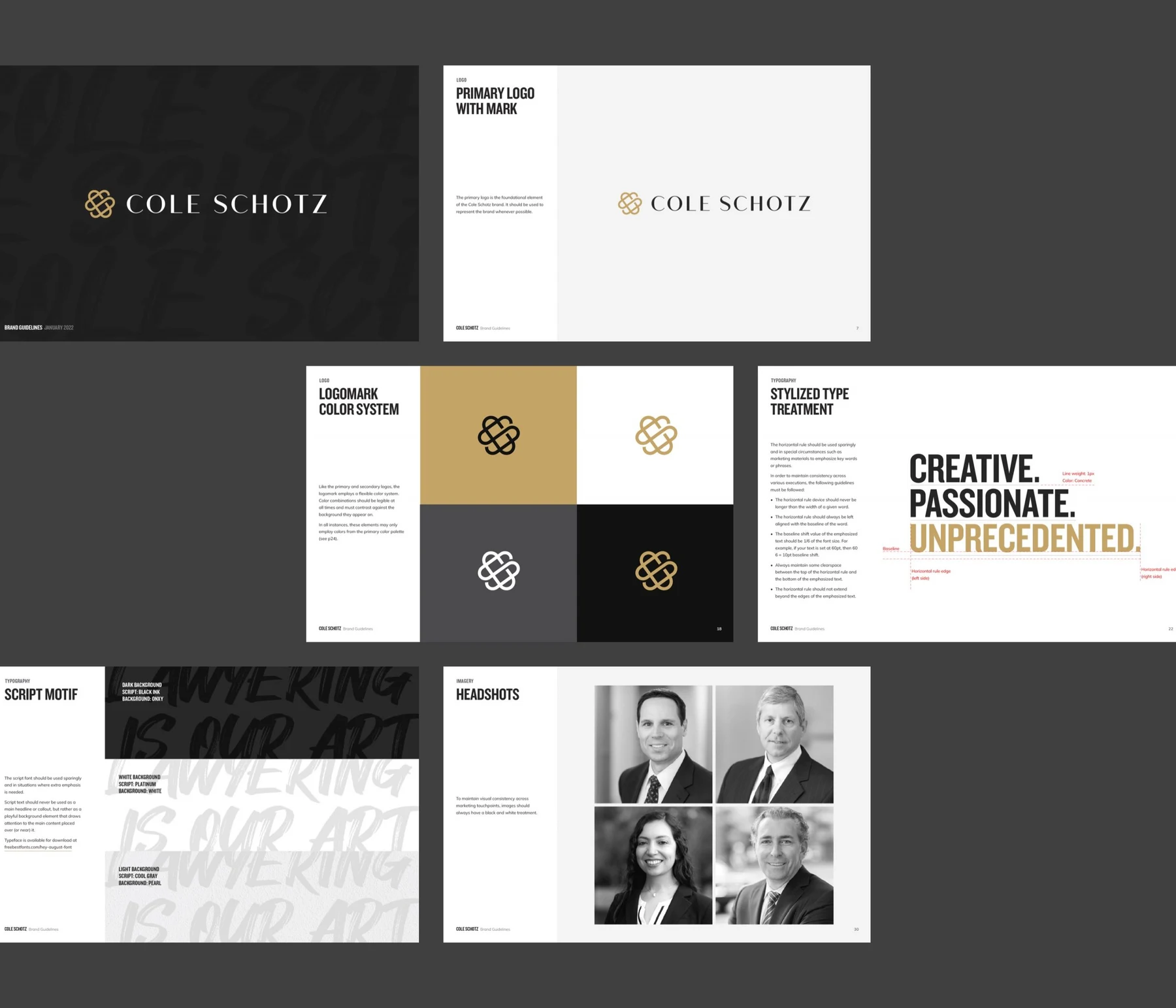 Brand guidelines and application system