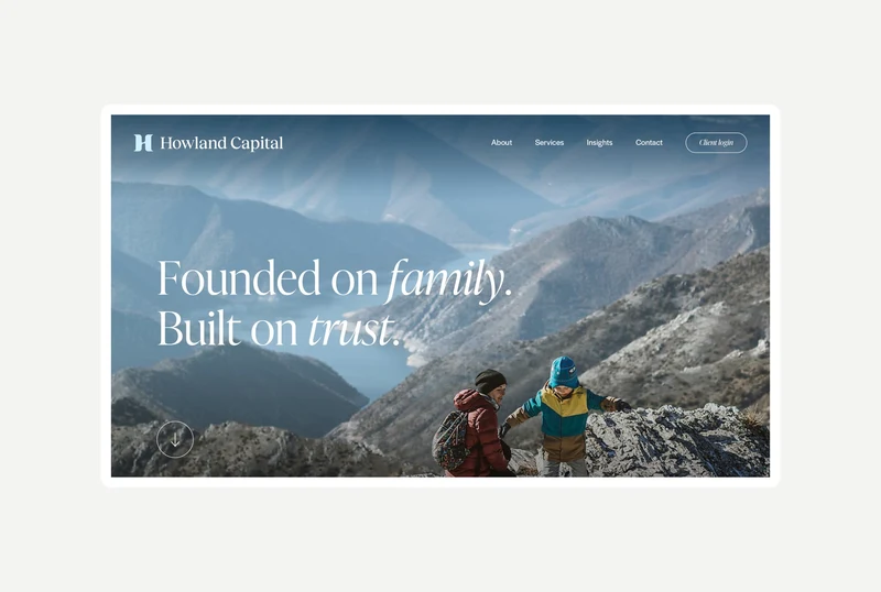 Howland Capital website design