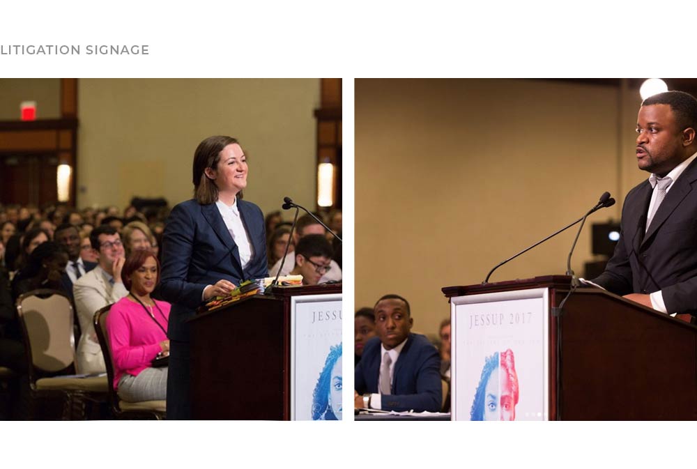2017 Jessup identity applied to litigation signage during the competition