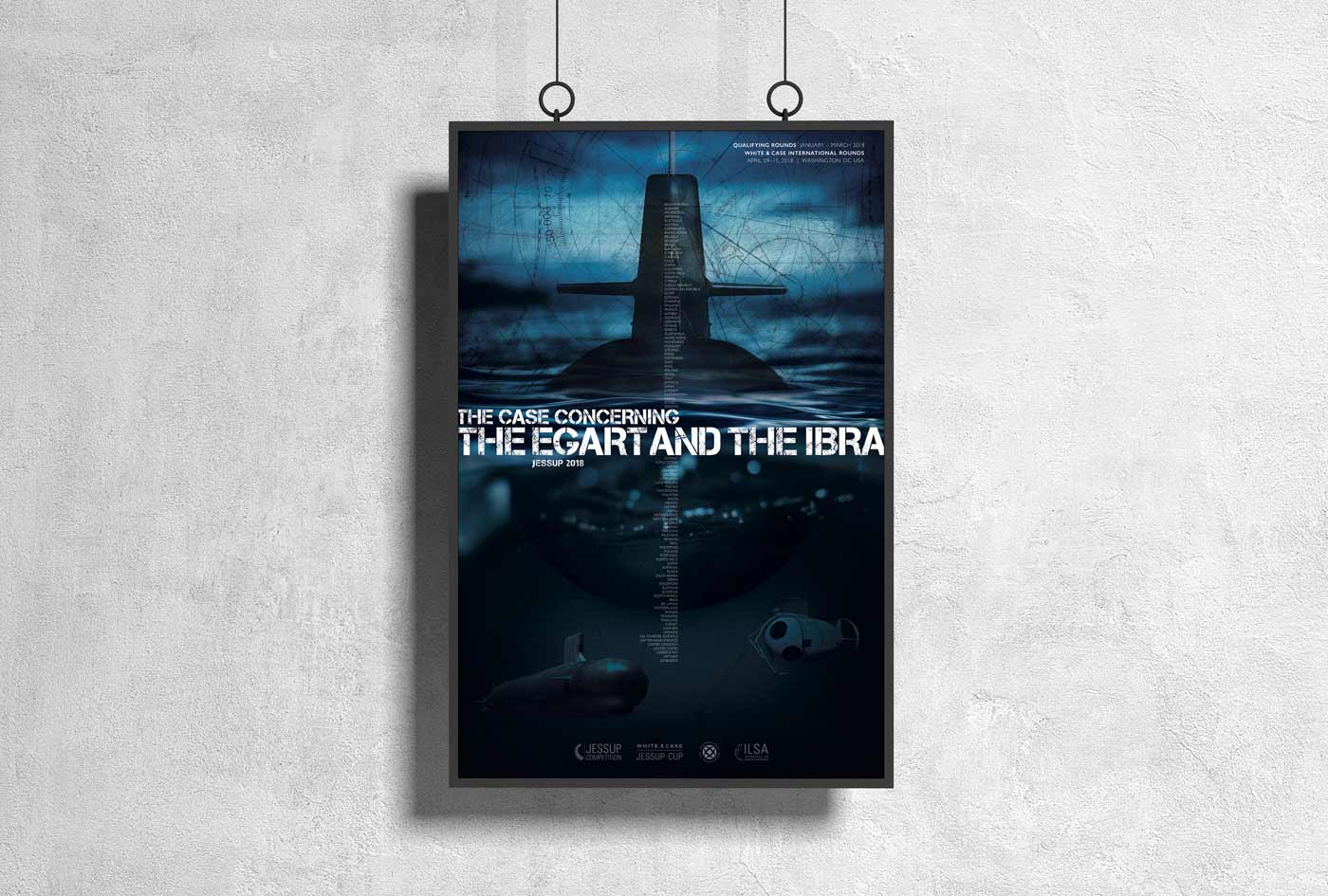 2018 Jessup poster featuring a submarine, underwater vehicle, and navigation graphics