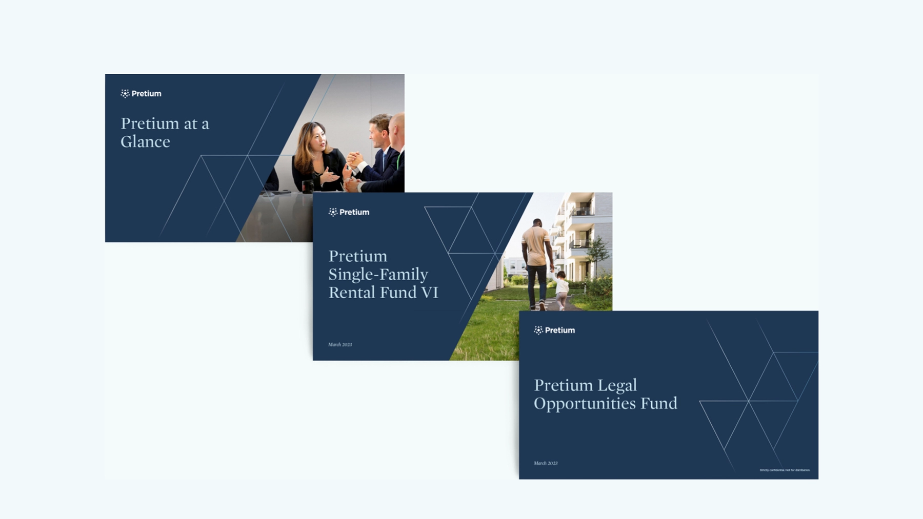 Pretium presentation covers using a shared prism pattern across three business topics