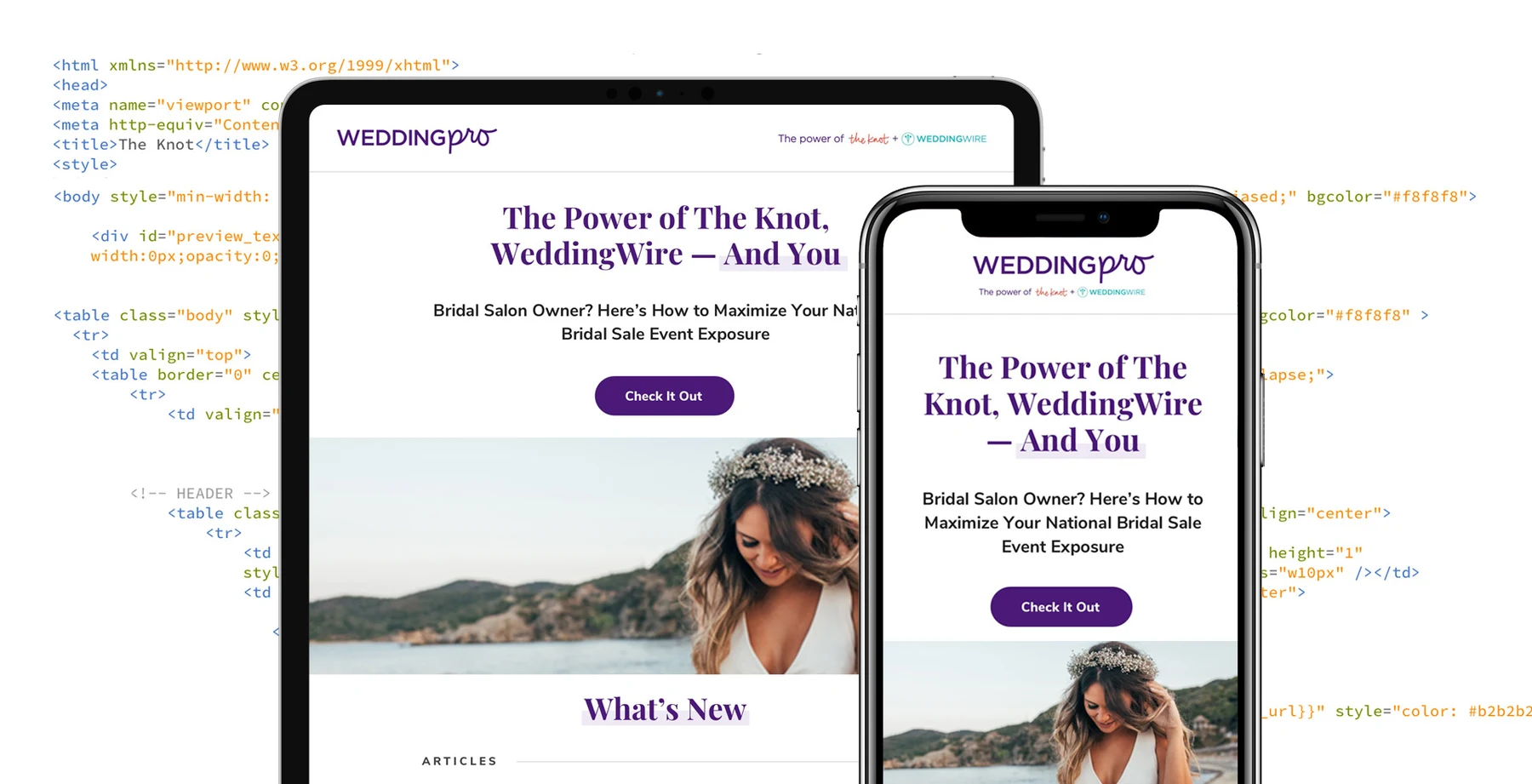 WeddingPro email applications