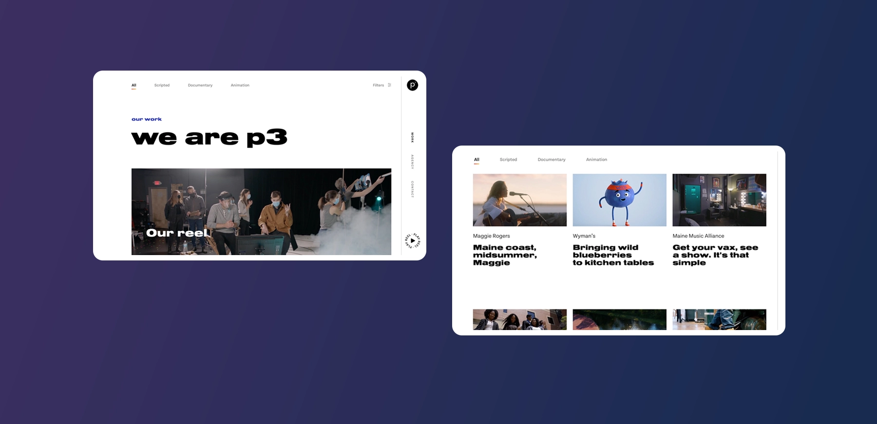 p3 Maine website design