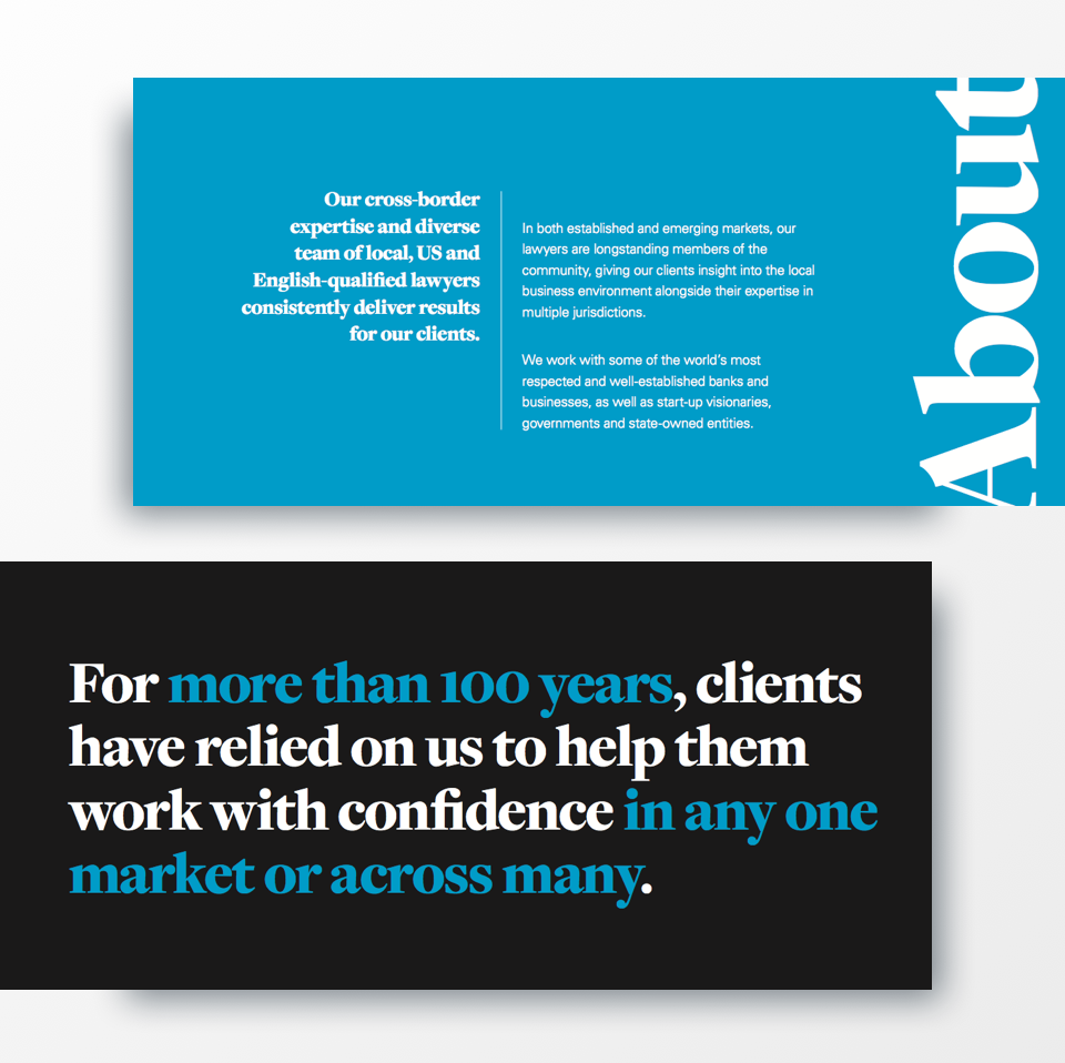 White and Case Firm Brochure Design